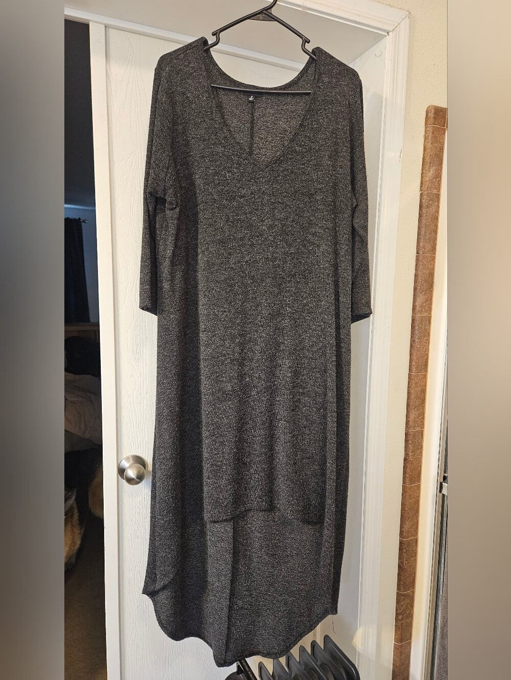Torrid Gray V-Neck Knit Women's Dress 2X